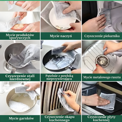 SoleaScrub™ – druciane ściereczki do skutecznego usuwania zabrudzeń (10 szt.)