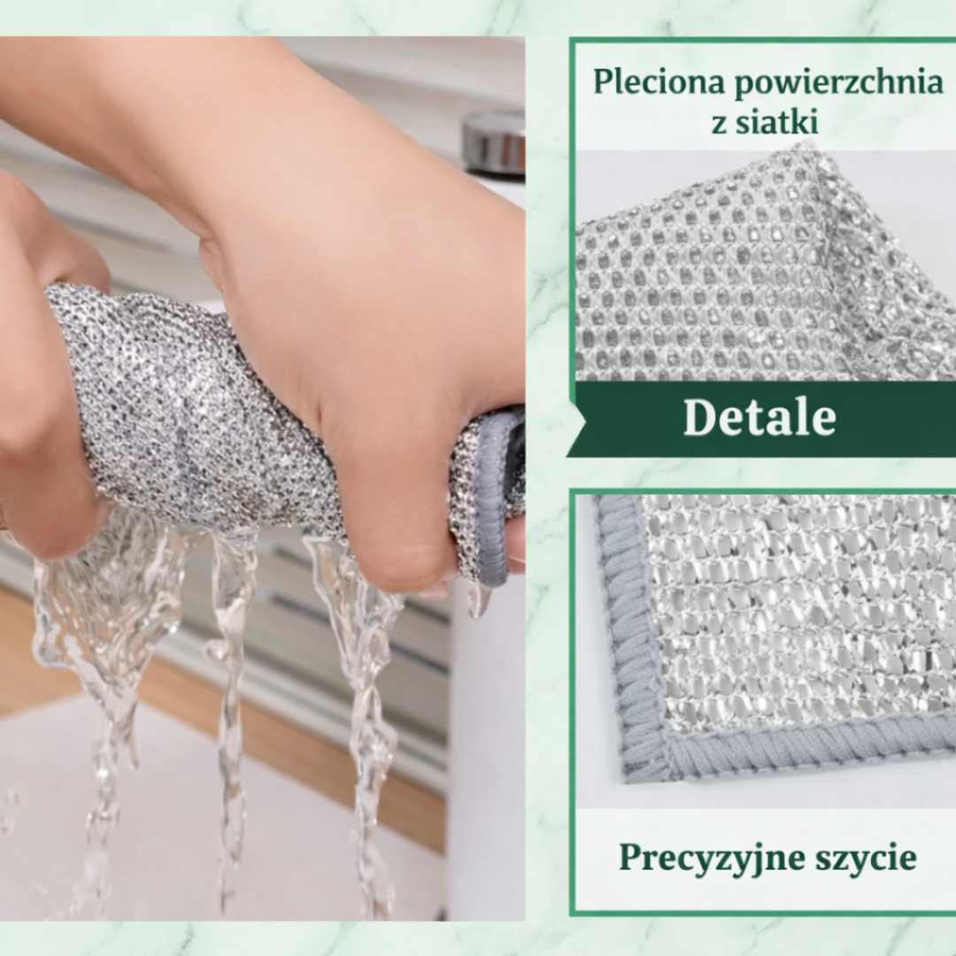 SoleaScrub™ – druciane ściereczki do skutecznego usuwania zabrudzeń (10 szt.)